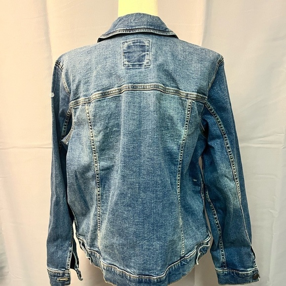 EUC LAUREN CONRAD Blue Denim Blue Jean women’s jacket button down cott… - Picture 6 of 11